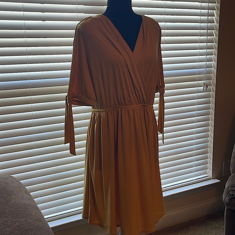 Gold Dress with Pockets